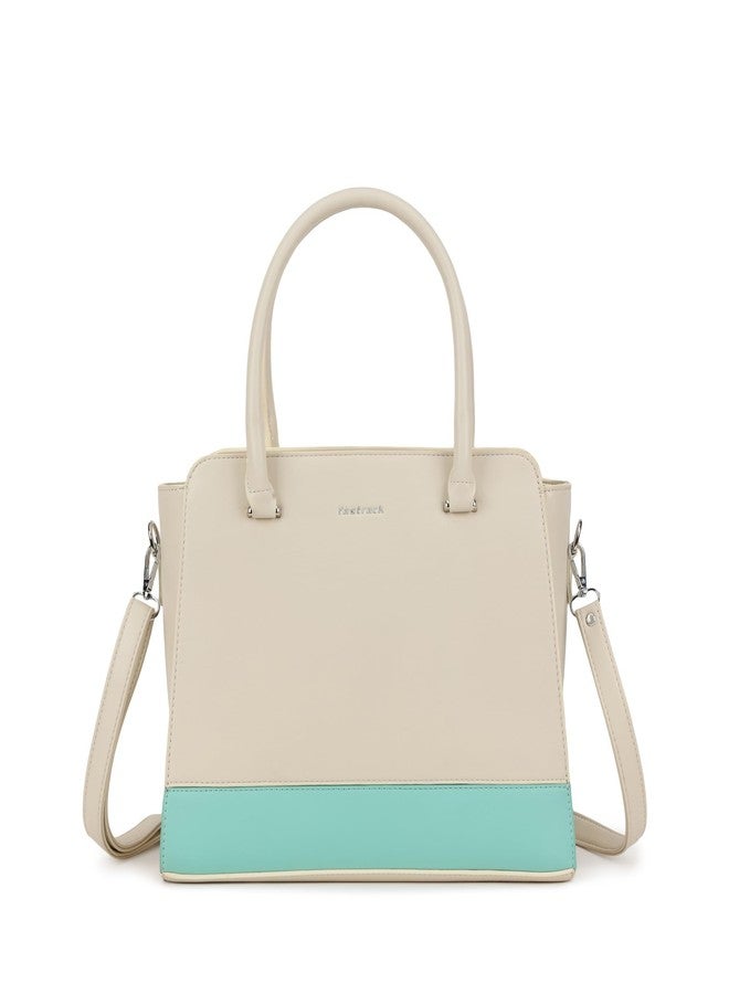 Fastrack Satchelplay Handbag| Faux-Leather Women's Bag | Structured Bag with Top Handles & Adjustable Strap | Office, College & Casual Daily Use - Image 1